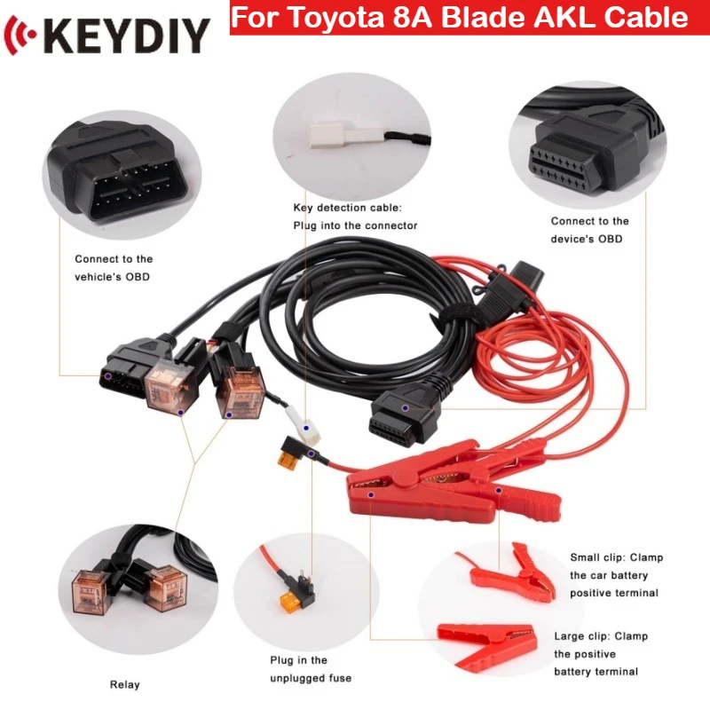 

KEYDIY To-yo-ta 8A Non-Smart Mechanical Key All Keys Lost Adapter for KD MATE and KD-X4