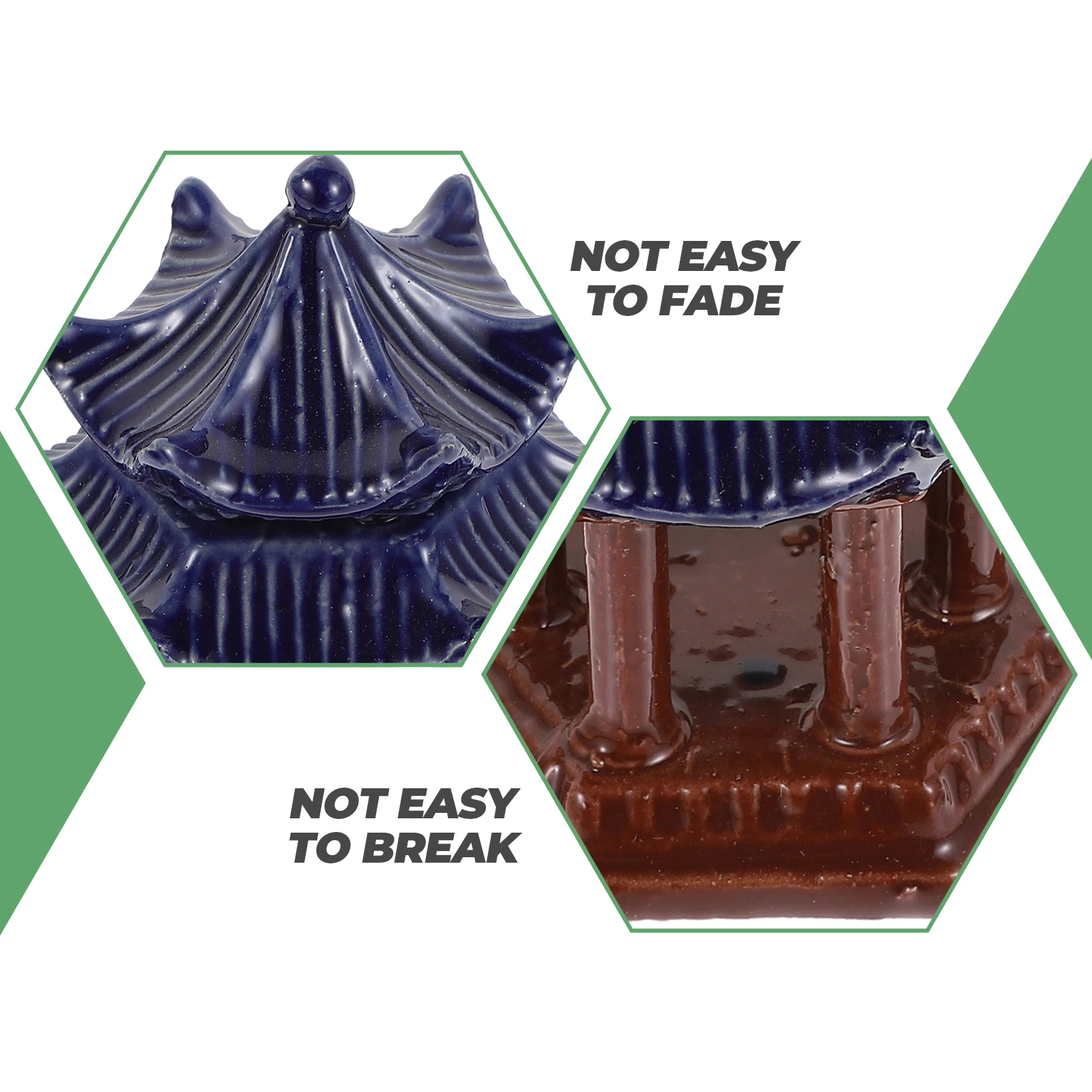 

Decorative Pavilion Statue Vivid Desktop Adornment Ceramic Landscape Ornament Aquariums Art Ornament Fairy Garden