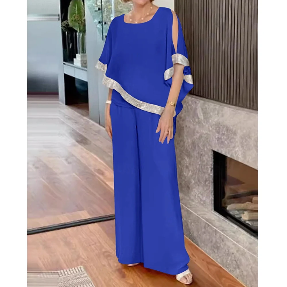 Customized Elegant Long Pantsuits Mother of the Bride Dresses Square Neck Ankle-Length Wedding Guest Party Groom Dress 2026