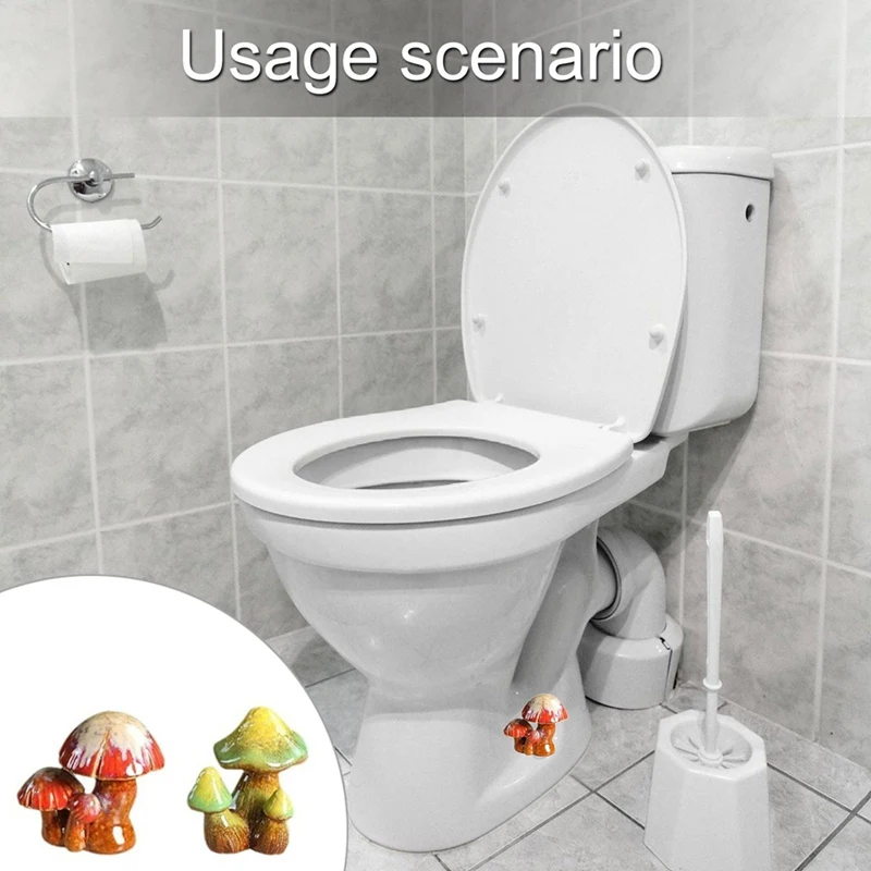 Toilet Bolts Covers 2Pcs Colorful Resins Mushroom Design Toilet Bolts Caps Bathroom Decors Replacement Accessories