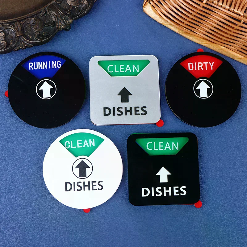 Sign Dishwasher Clean Magnet Dirty Indicator Washer Dish Kitchen Stickers Necessities Cleaning Dishes Machine