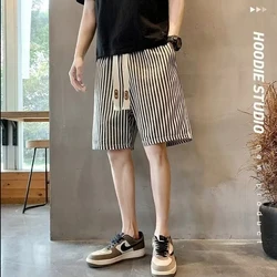 2024 Summer New Arrival Men's Striped Shorts Fashion Trendy Casual Shorts Men's Luxury Loose Beach Pants