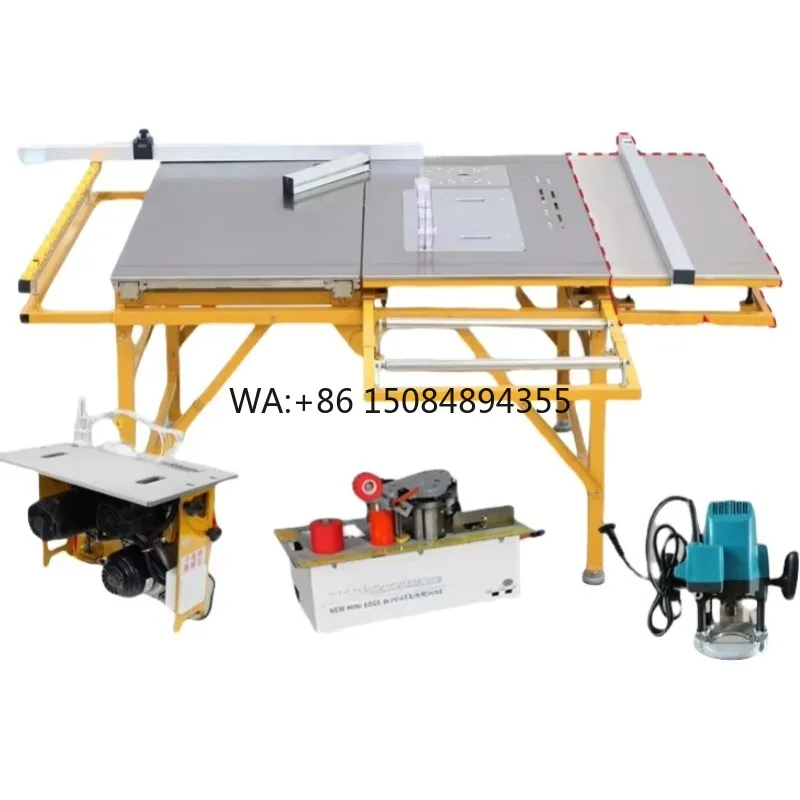 Wood Saw Machines with Sliding Table Double Blade Panel Saw Ideal for Woodworking Shops and Factories
