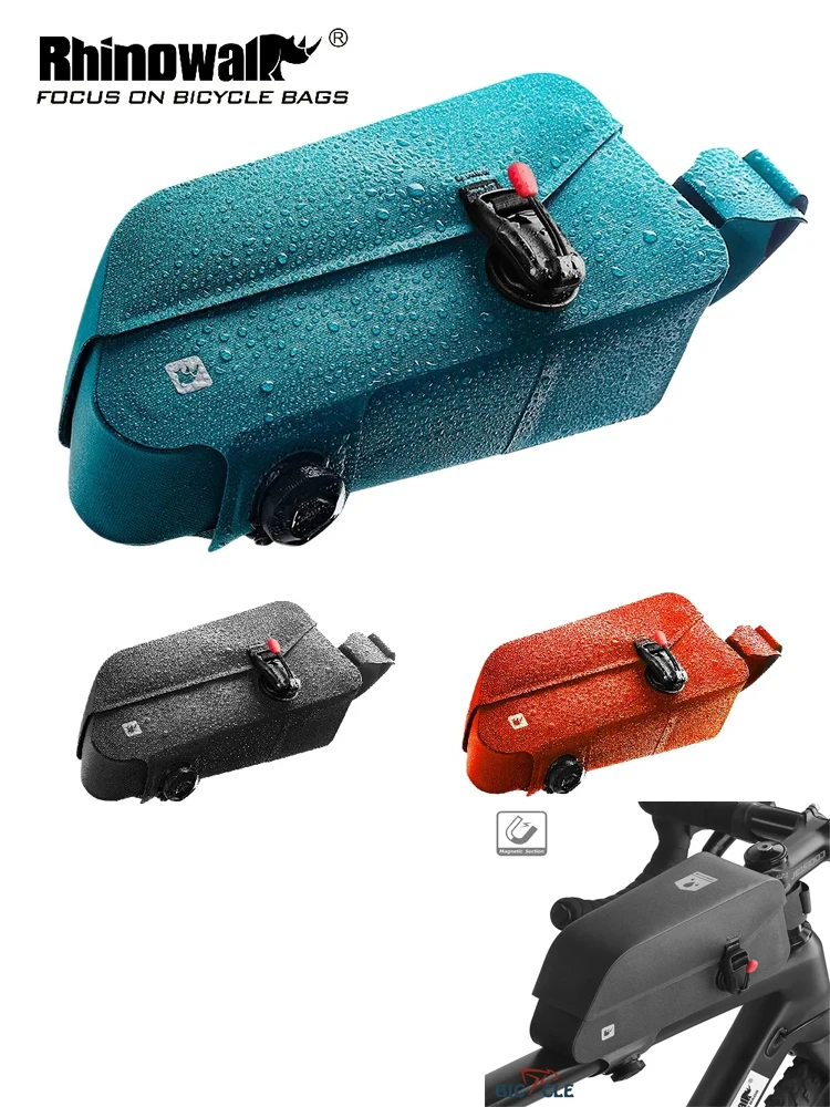 AliExpress NONE Magnetic Bicycle Top Tube Bag Waterproof Bike Front Frame Storage Bag MTB Road Bike Front Frame Structured Bag Quick Release