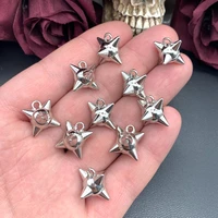 10pcs 15mm*15mm Gothic 3D Spiky Ball Pendant DIY Jewelry Finding Spike Morning Star Flail Dangle Charms Jewelry Making