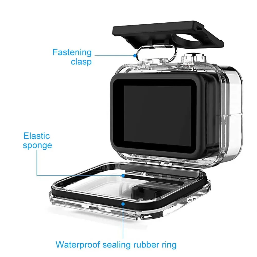 HONGDAK for GoPro 7 5 6 Black Waterproof Case Underwater Diving Protective Housing Mount for Go Pro Action Camera Accessories