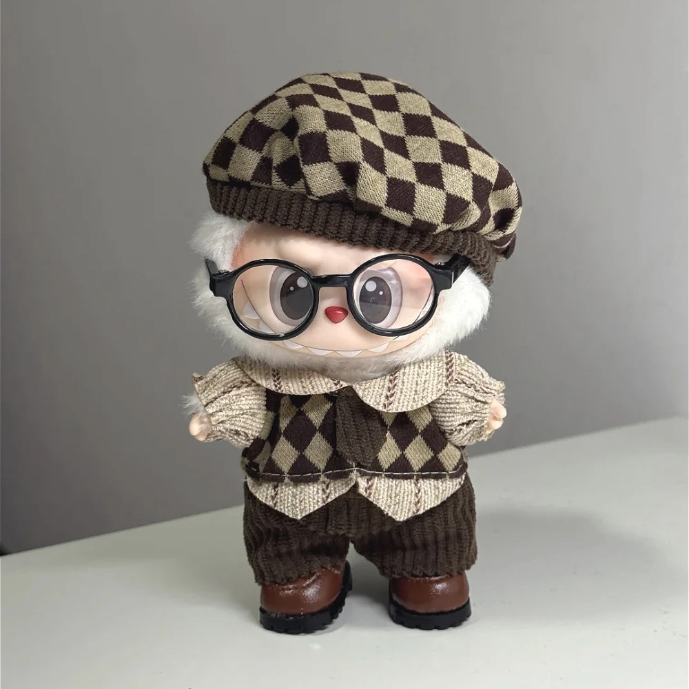 

Casual Ropa Labubu 3.0 Sports Clothes Maillard style Outfit for 15/17cm Labubu V3 V2 V1 Doll's Leisure Suit Cute Decoration