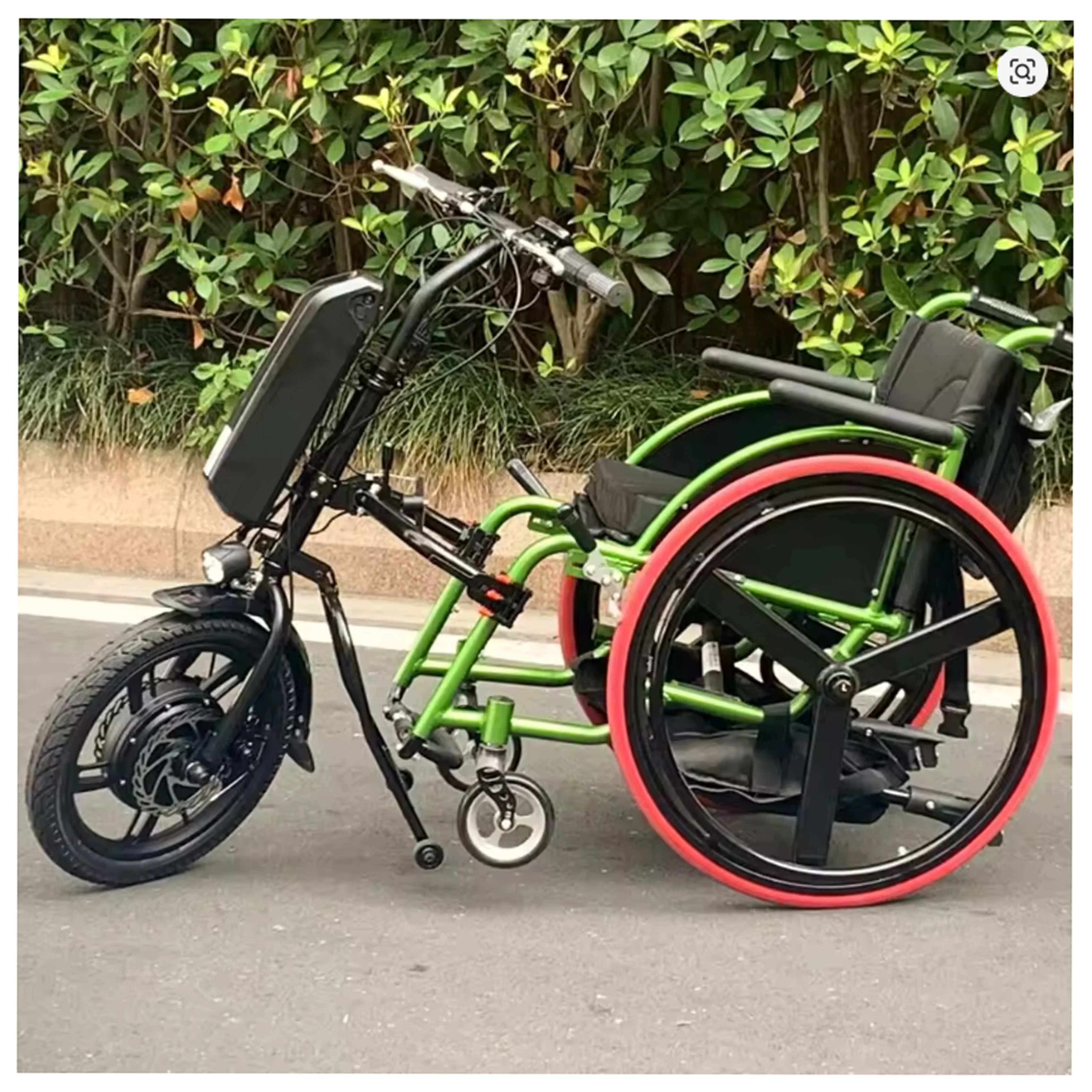 

Electric Wheelchair Handcycle Tractor Attachment | 16 Inch Conversion Kit 36V 250W/350W/500W, 8AH-17.5AH Battery