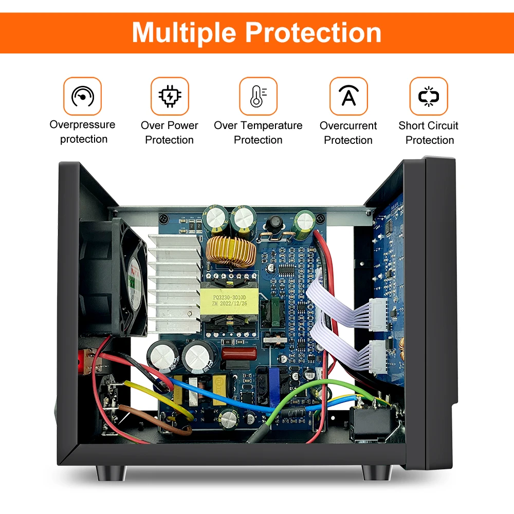 Imagem -05 - Wanptek 30v 10a dc Fonte de Alimentação Ajustável Dígito Display Fontes de Alimentação de Laboratório Regulador de Tensão 60v 5a 120v 3a Reparação