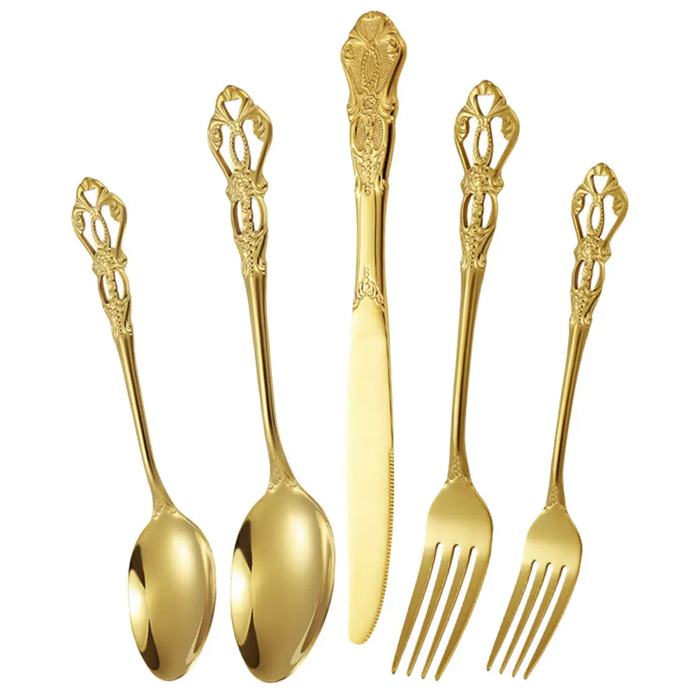 

1 Set Stainless Steel Cutlery Set Dinnerware Kit Home Kitchen Portable Flatware Silverware Steak Utensils Tableware Western Food