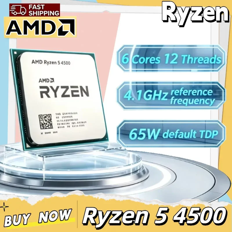 

AMD Ryzen 5 4500 Desktop CPU 6 Core 12 Thread Max Boost 4.1GHz AM4 Socket PCIe 3.0 OEM Processor Without Cooler In Stock