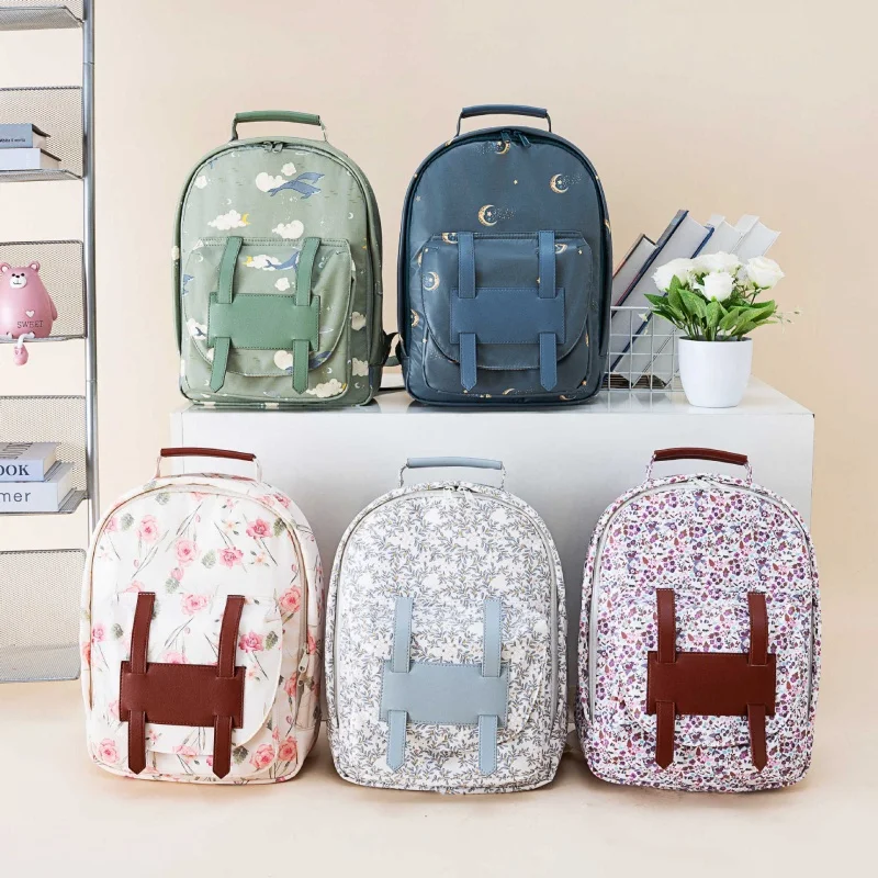 PU waterproof dual-shoulder bag - small children's travel backpack for boys and girls, kindergarten schoolbag