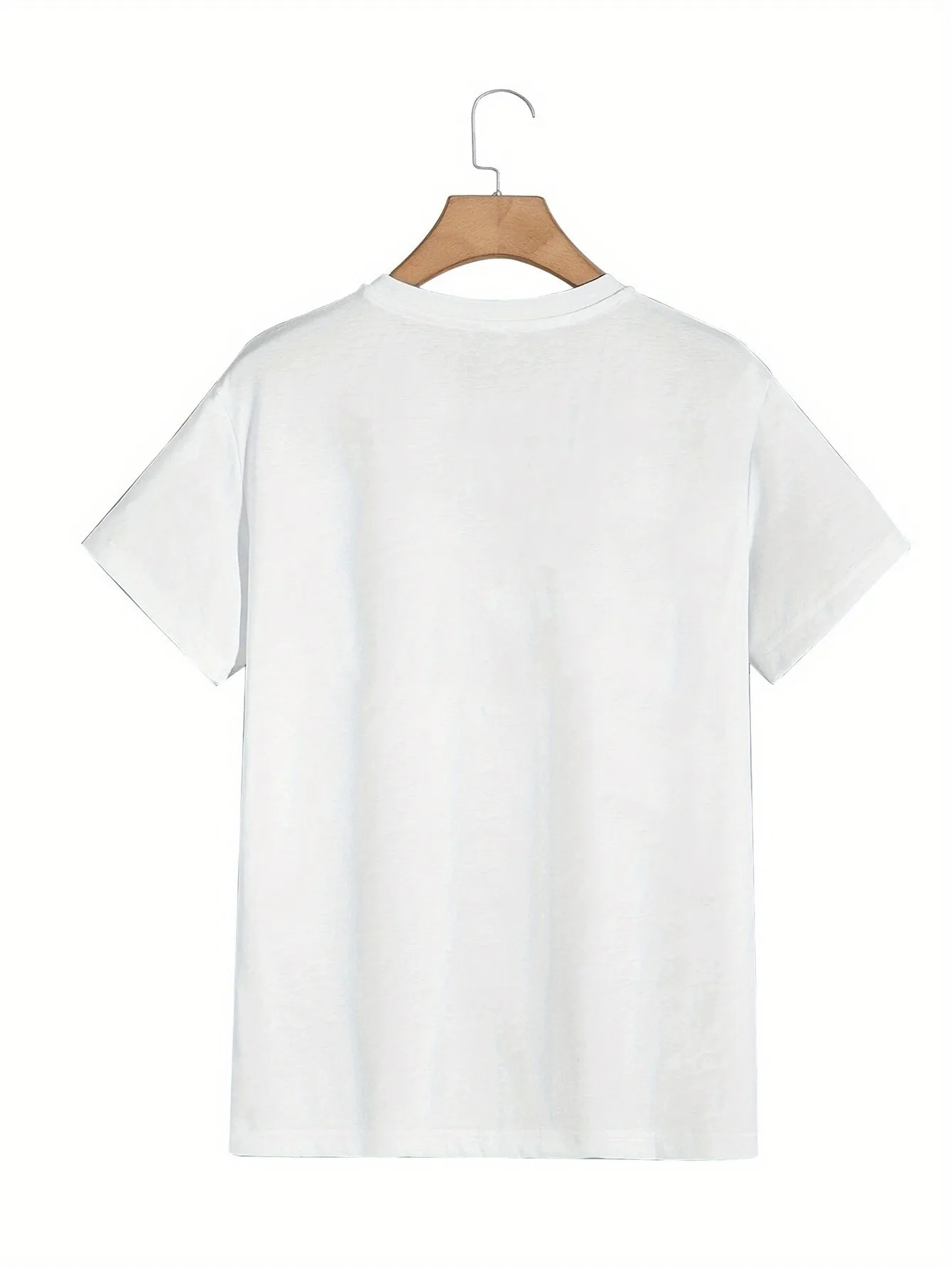 Men's 100% Pure Cotton Summer Casual Loose Fashion Bird Creative Pattern Printed Round Neck T-Shirt Versatile Top