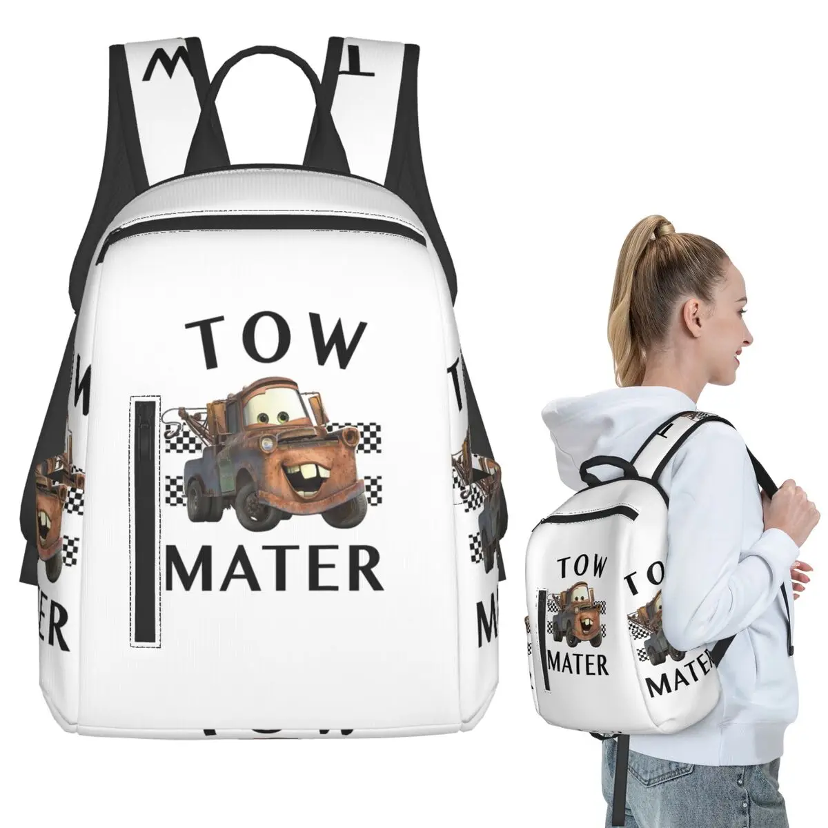 

Tow Mater Backpack Student BookBag Kids School Bag Computer Shoulder Bags Boys Girls