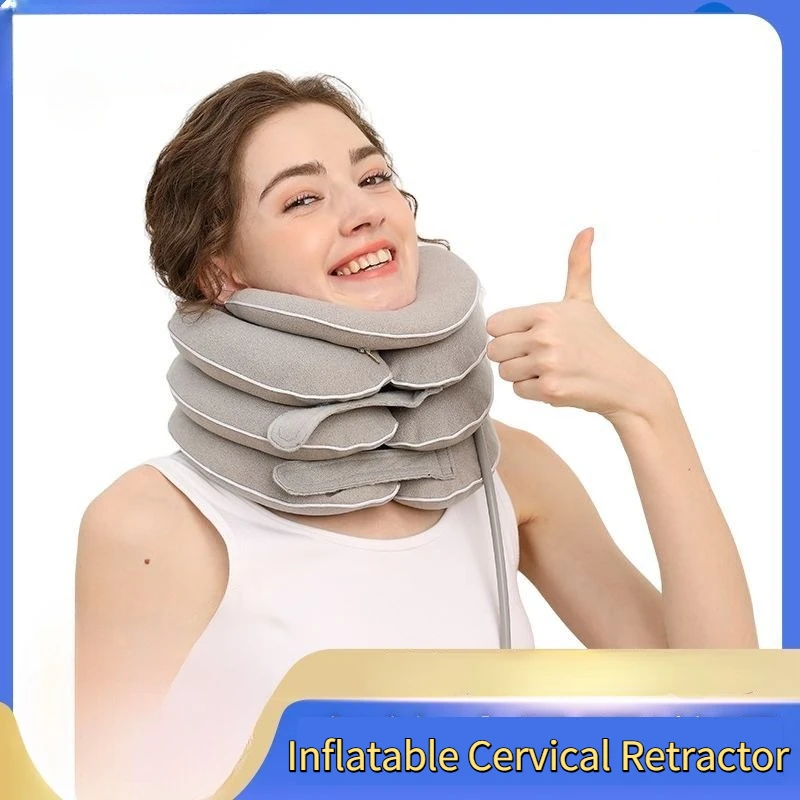 Cervical Retractor Treatment Neck Disease Pillow Stretching Inflatable Orthotic Neck Muscle Protection Cervical Brace Stretching