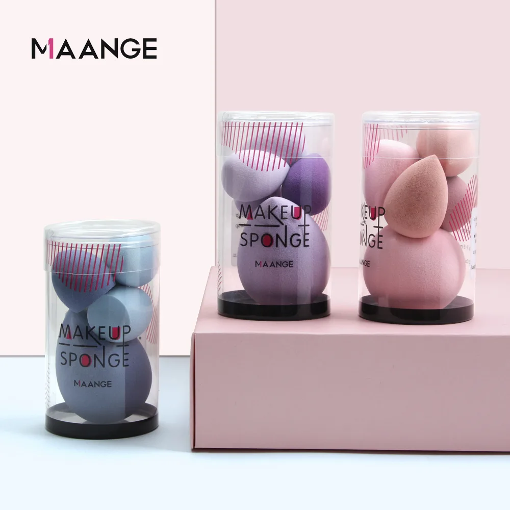 5 pçs beleza ovo maquiagem esponja conjunto de sopro de maquiagem fundação esponja puff molhado e seco ferramentas de maquiagem