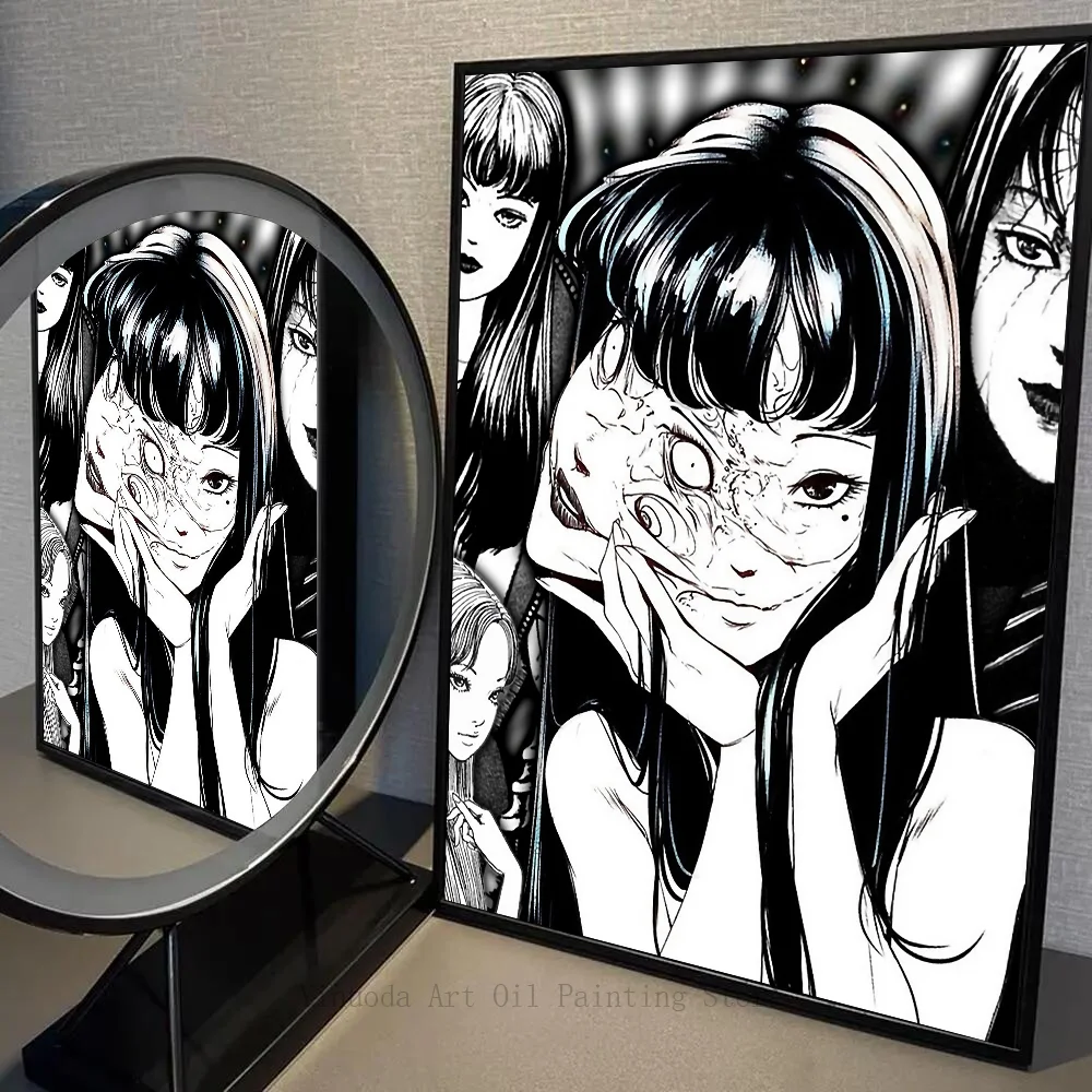 NONE 1PC Japan T-Tomie Poster Selbstklebende Kunst Wasserdichte Papier Aufkleber Kaffee Haus Bar Zimmer Wand Dekor 4