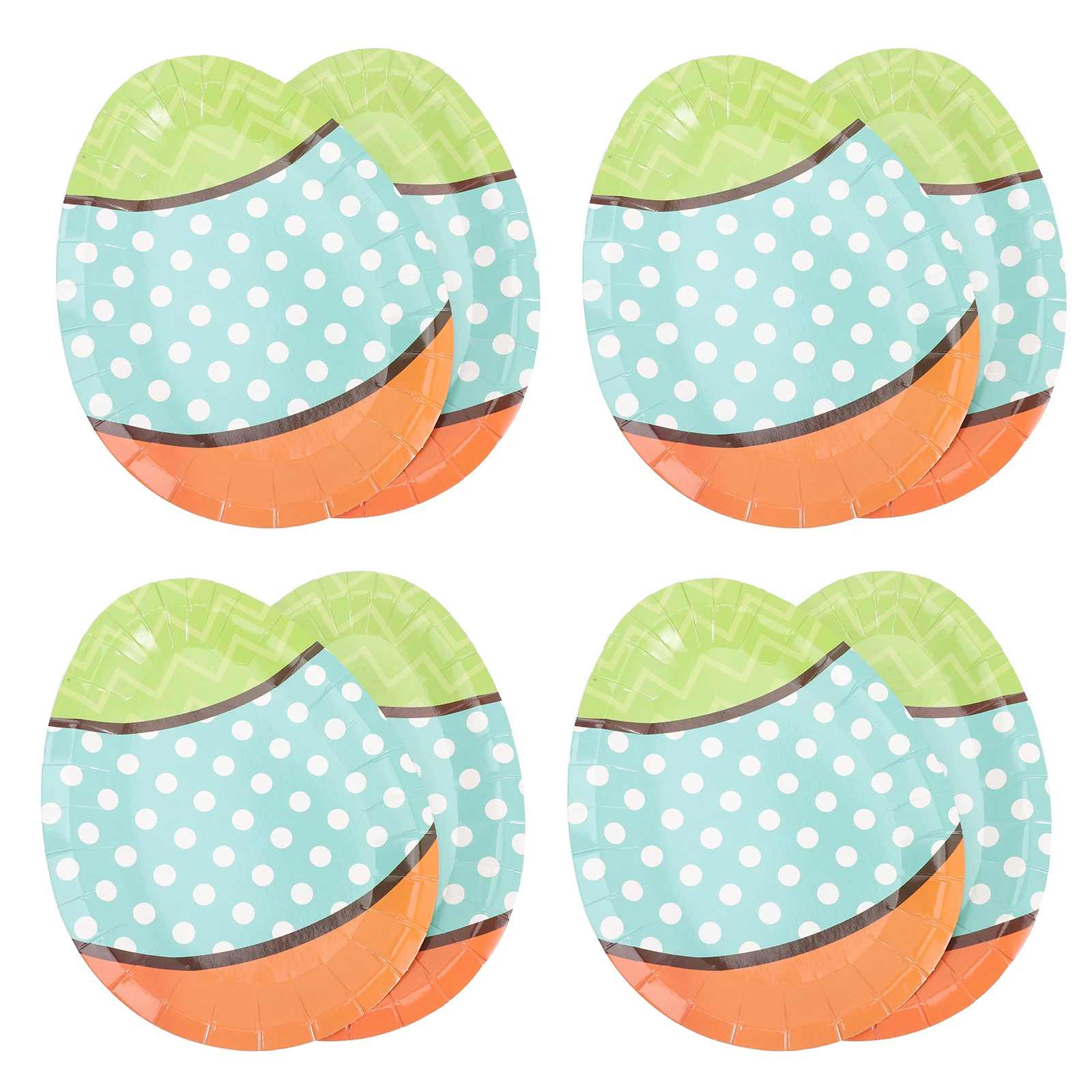 

18pcs Egg Shape Paper Plates Delicate Cake Party Fruit Disposable Easter Gathering Dinner Plates Household Kitchen Bar Supplies