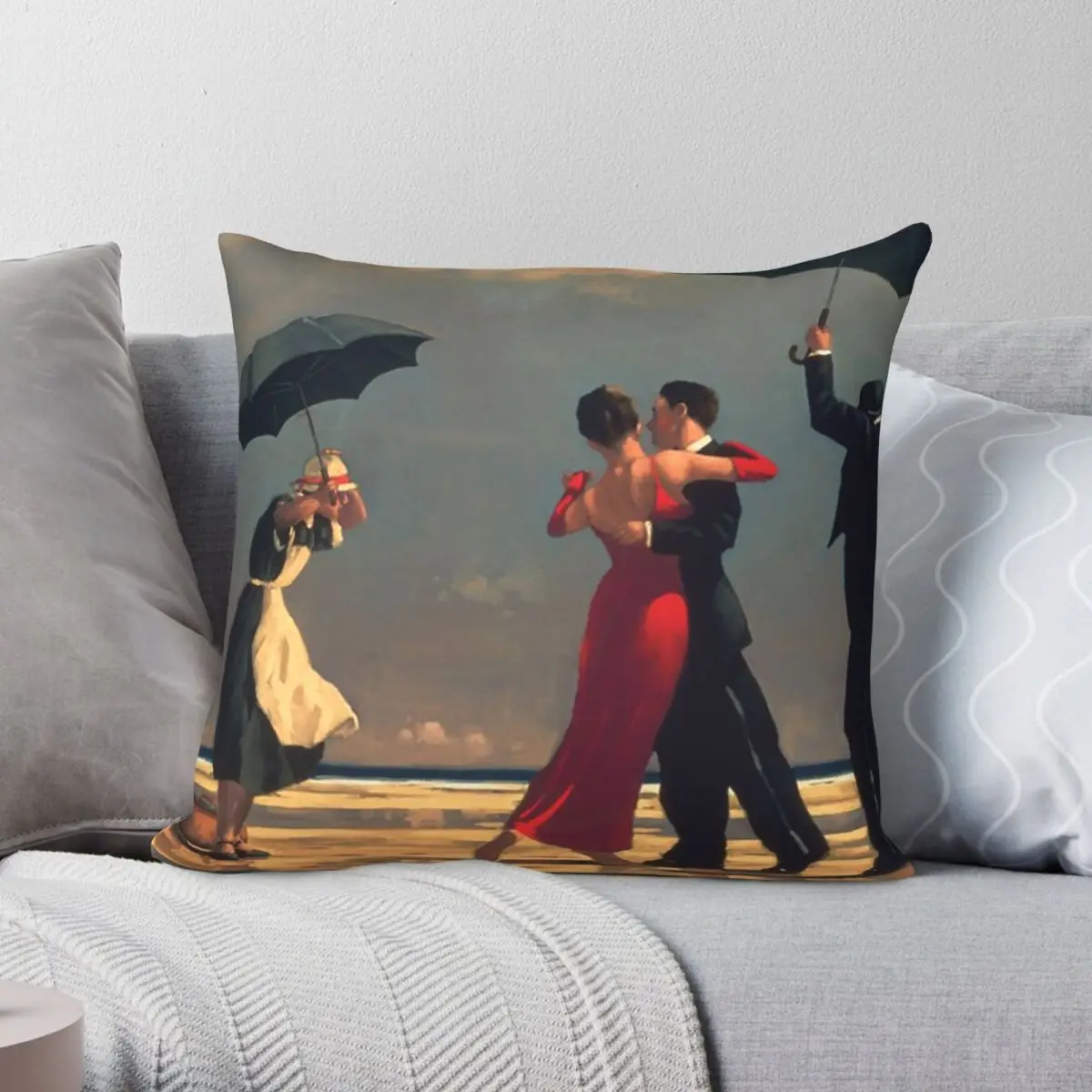 Jack Vettriano Singing Butler Pillowcase Polyester Linen Velvet Pattern Zip Decorative Throw Pillow Case Home Cushion Cover 18