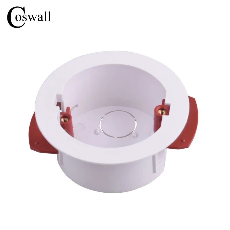 Coswall 1 Gang Round Dry Lining Box per cartongesso/cartongesso/cartongesso 50mm distanza di installazione 32mm di profondità