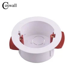 Coswall 1 Gang Round Dry Lining Box For Gypsum Board / Drywall / Plasterboad 50mm Installation Distance 32mm Depth