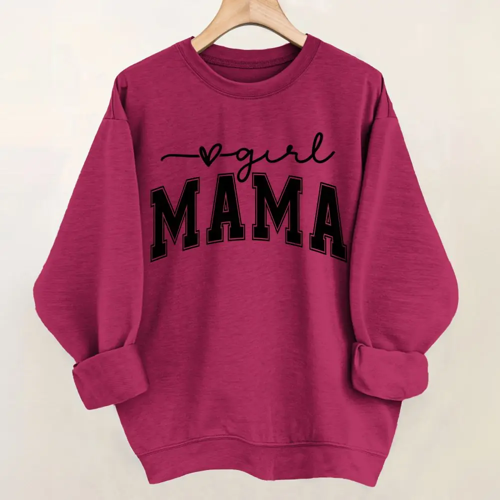 Multi-colour  Mom & Girl Letter Graphic Print Women\'s Sweatshirts & Hoodies Oversized Women Clothing Casual Top Fashion 2024