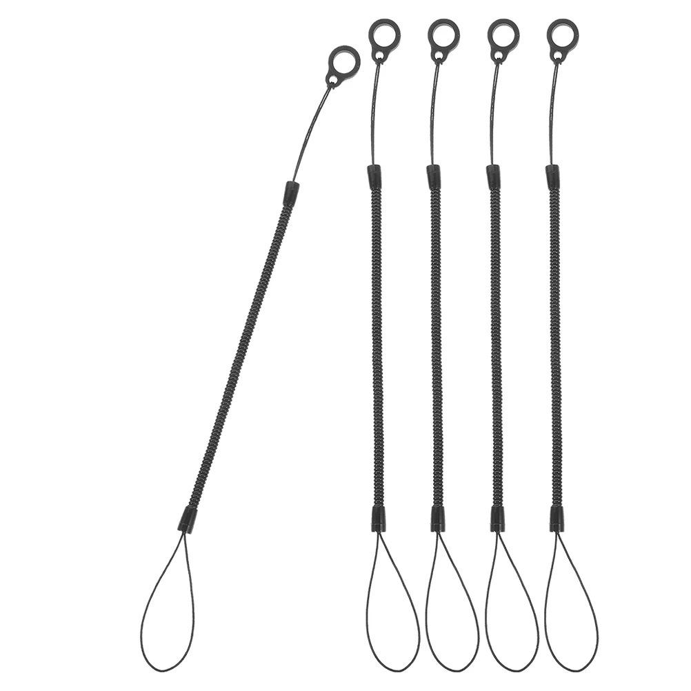

5pcs Stylus Spring Cord Elastic Coil Lanyard Retractable Tether Plastic Leash Anti Lose Chain Pens Straps High Elasticity