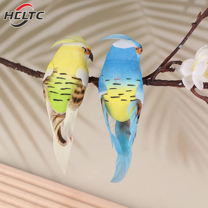 Creative Artificial Parrot Fake Foam Animal Simulation Feather Birds Models DIY For Wedding Party Home Garden Ornament Decor