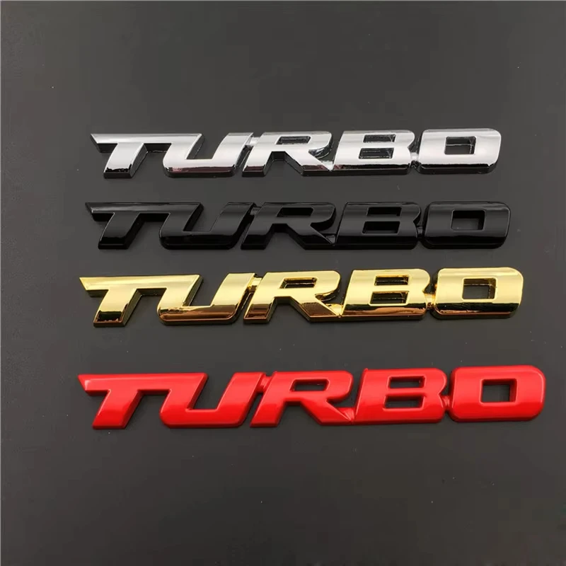 

Universal 3D Metal Car Styling TURBO Logo Letter Boost Loading Boosting Emblem Badge Trunk Fender Sticker Decal Auto Accessories