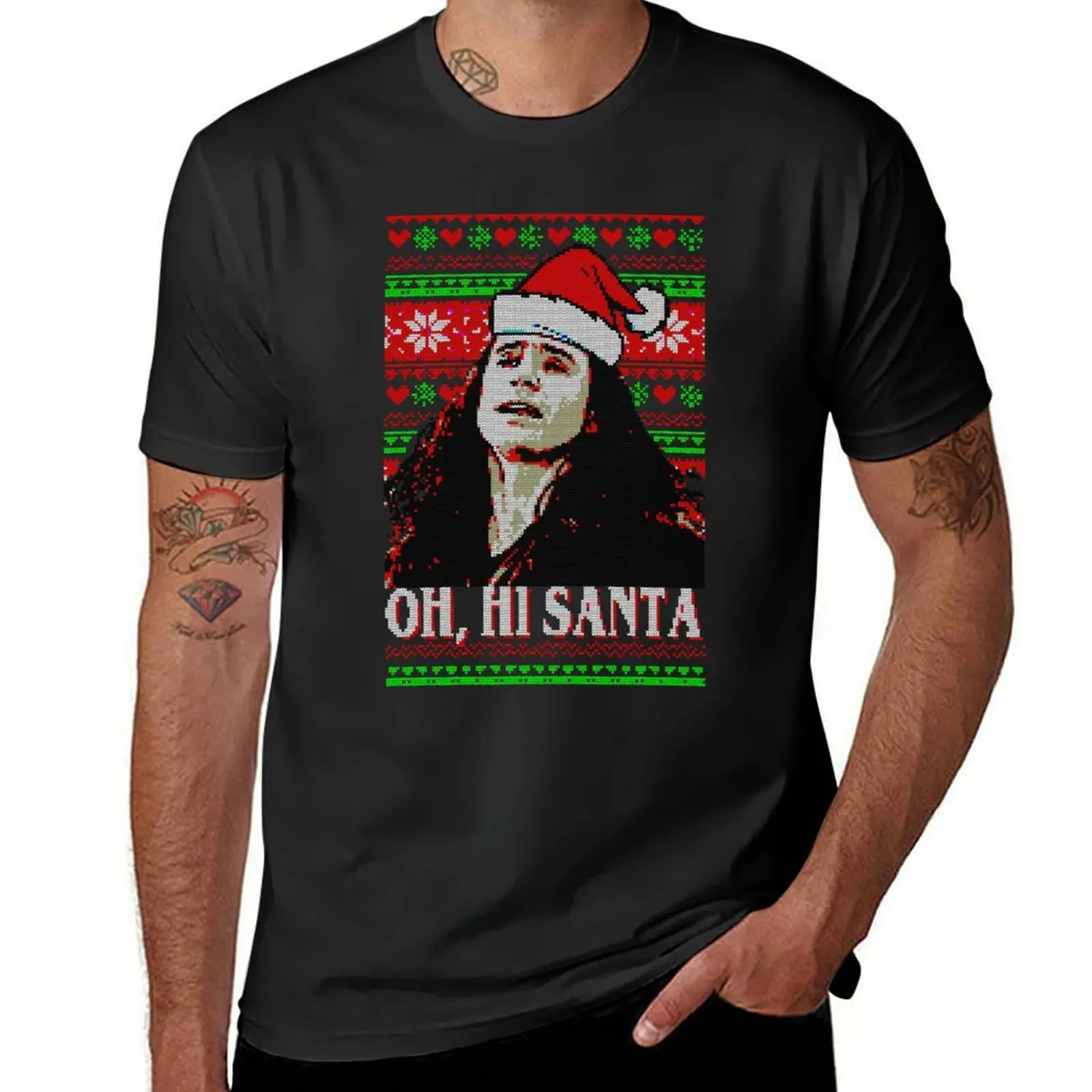 hi santa The Disaster Artist ugly sweater T-Shirt plain heavyweights graphics boys whites mens clothes