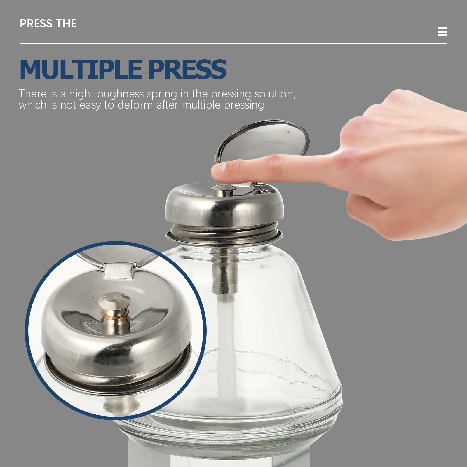 

Large Capacity Nail Polish Remover Bottle Reusable Press Type Dispenser with Wide Mouth Tight Sealing for Salon and Personal Use