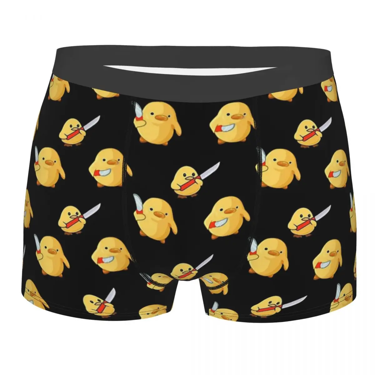 Duck With Knife, Duck You Cute But Will Cut You Man's Boxer Briefs Highly Breathable Underpants Print Shorts Gift Idea