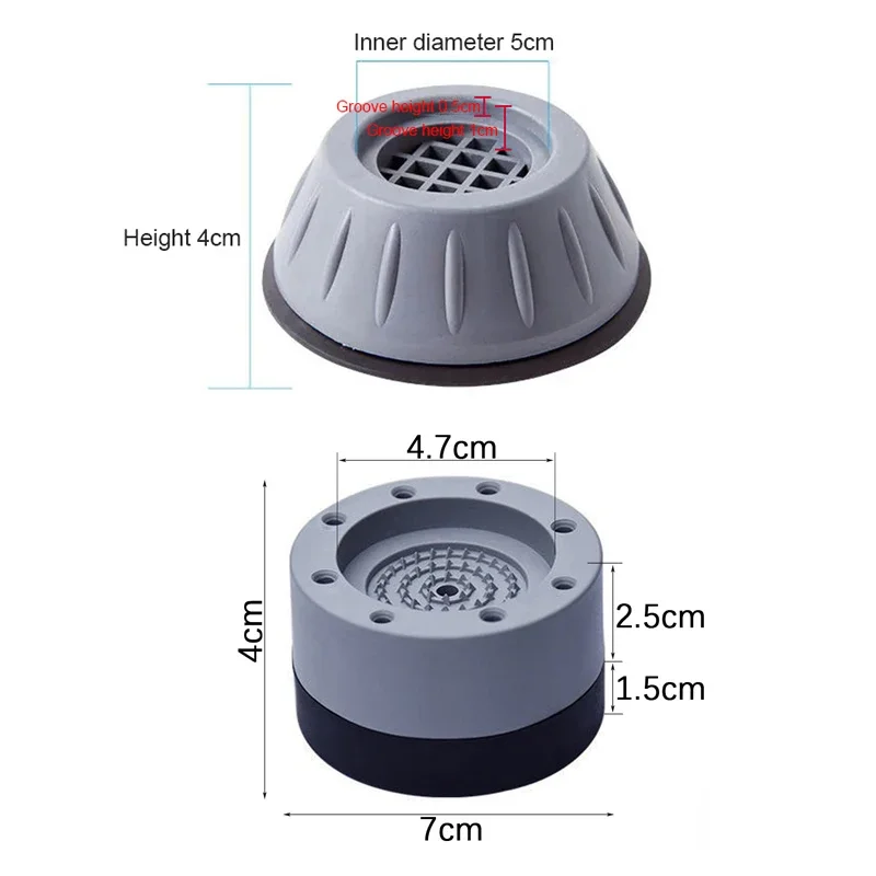 4 шт., Нескользящие резиновые подставки для стиральной машины