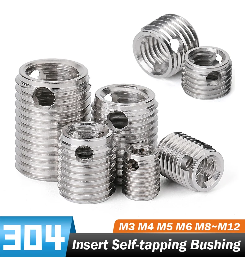 

Нержавеющая сталь 304, M3 ~ M12, 307/308, вставка, саморезная втулка, саморезная резьба, вставка, гайка-переходник