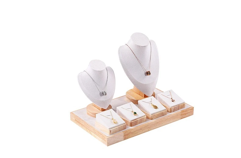 Wooden High-end Jewelry Display Rack Ring Storage Tray Necklace Bracelet Display Props Jewelry Display Tools