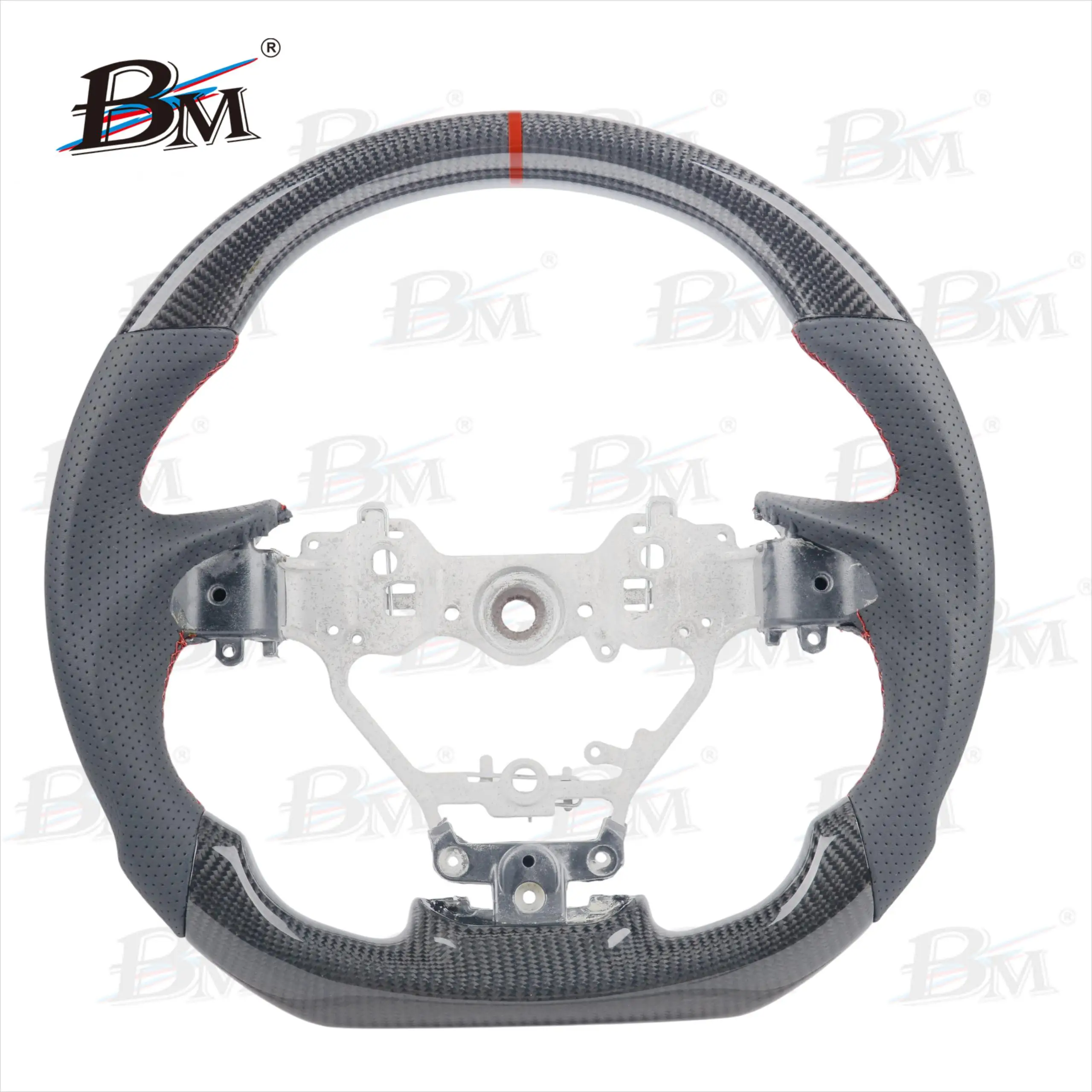 Volante de fibra de carbono auténtica, cuero preplegado de napa para Lexus GS 10 Series RX 20 Series LX570 201W ES 2015-2022 en forma de D