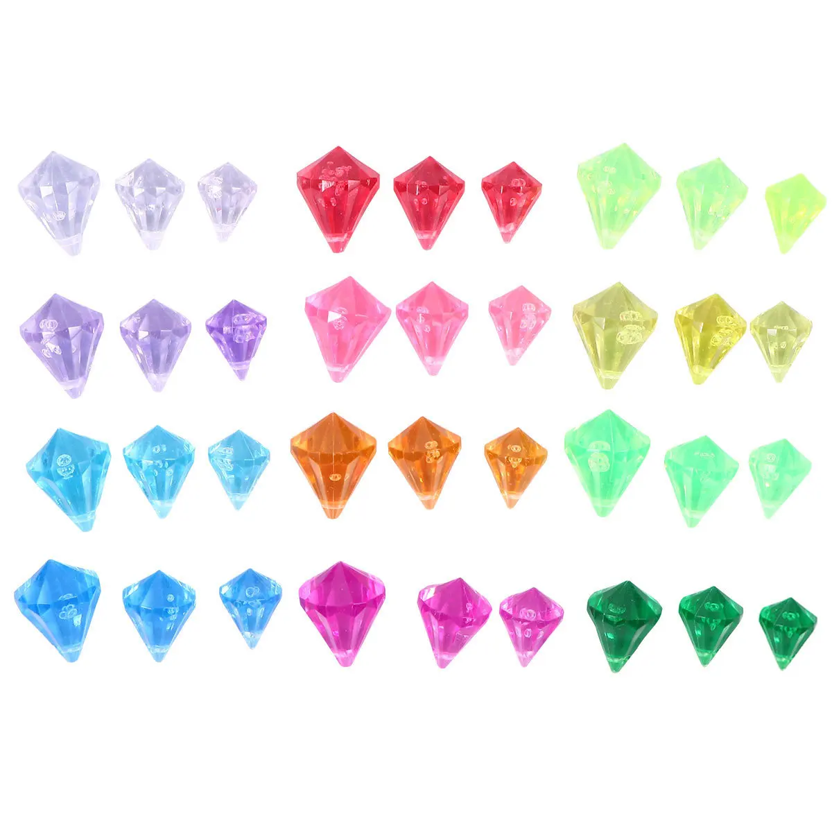 

1 Bag Plastic Gems Colorful Fake Stones For Diy Accessories Party Decorations Irregular Crystal Stone Lightweight Safe Easy To