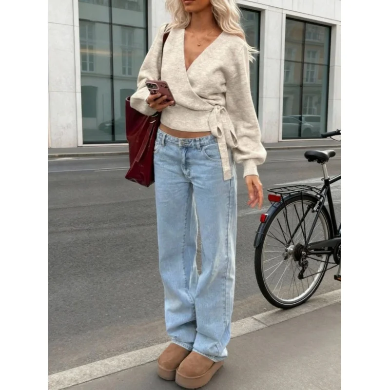 

Women's Cross V-neck Knitwear Ultra-thin Spring Fashion Casual Comfortable Fit Other Material 100% Details See Description