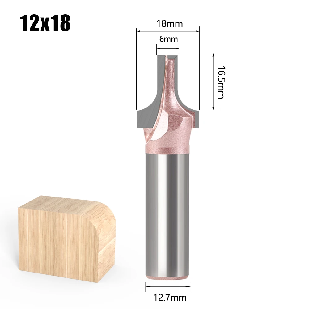 12mm 1/2′′Shank Plunging Round-Over Bit Router bit Tungsten Steel Carbide Woodworking Tool Wood Milling Cutter Router