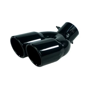 Universal 63mm Double-Barrile Car Entrance Silence Escape Escape Black Escape Titan Titanium 6 Main Sales Double Tip - №2