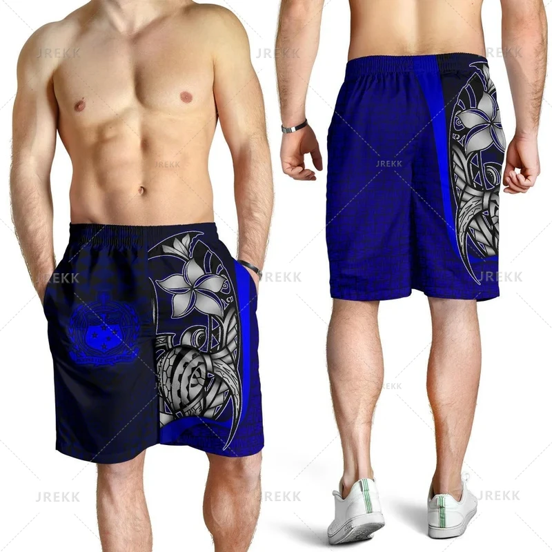 New Vintage 3D Print American Samoa Beach Shorts Fashion Streetwear Board Shorts Unisex Cool Swimming Shorts Men Swimming Trunks