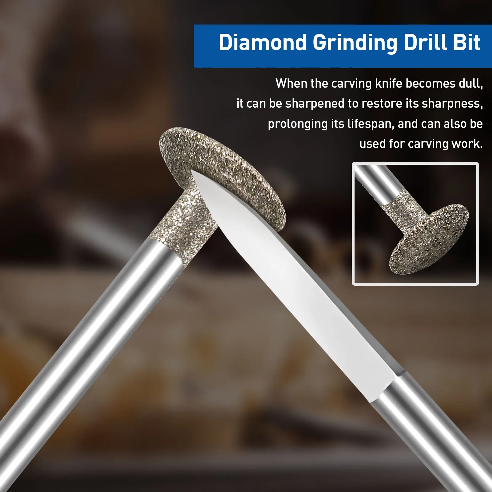 Wood Carving Set for Engraving, Sculpting & Grinding (Compatible with Dremel) with 3mm Shank