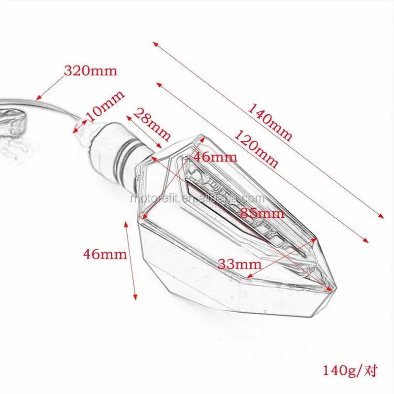 Hot Sole Rts Universal Motorcycle 12 Led Turn Signal Lights Blinker Front Rear Lights Indicator For Motorbike Cruiser Honda