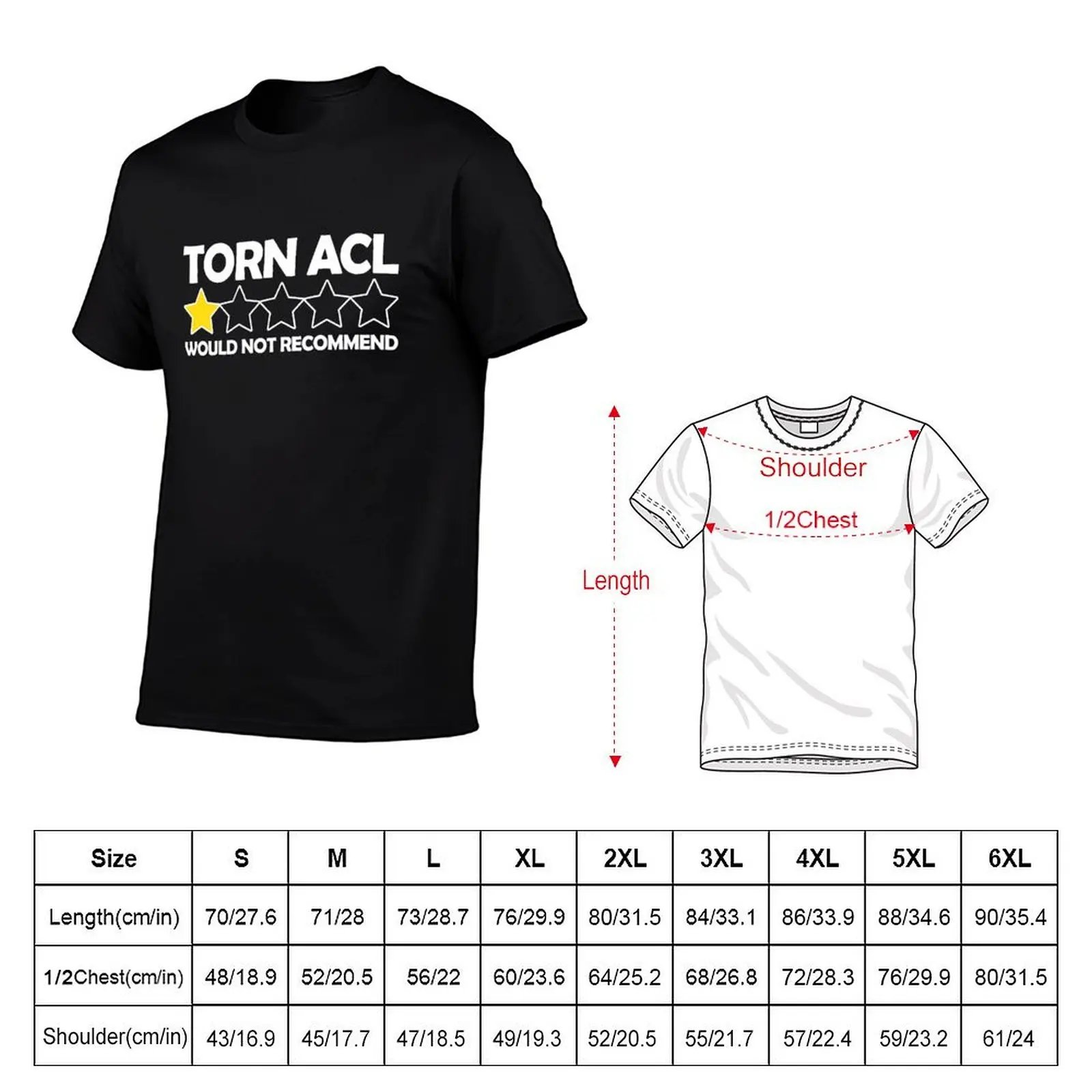 Torn ACL Would Not Recommend Knee Replacement Gift Gear T-Shirt customs graphic t shirt vintage workout shirts for men