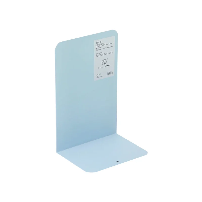 Metal L-Shaped Book Stopper, Bookends para estudantes, nórdicos, material escolar e de escritório, suporte para livros, 1 par