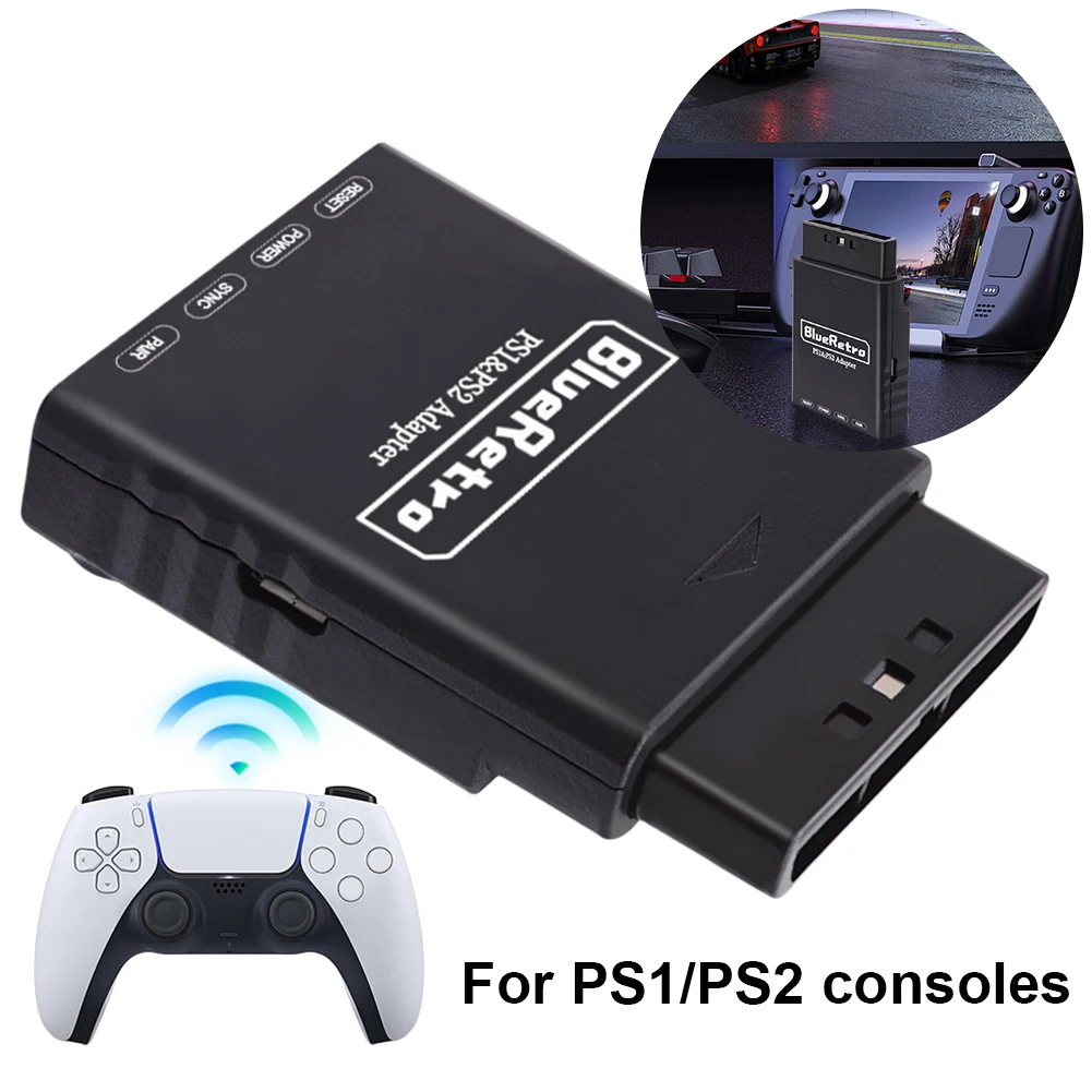 Wireless Bluetooth-Compatible Controllers Adapter for PS3/PS4/PS5 Controller Converter Receiver for PS2 PS1 Game Console