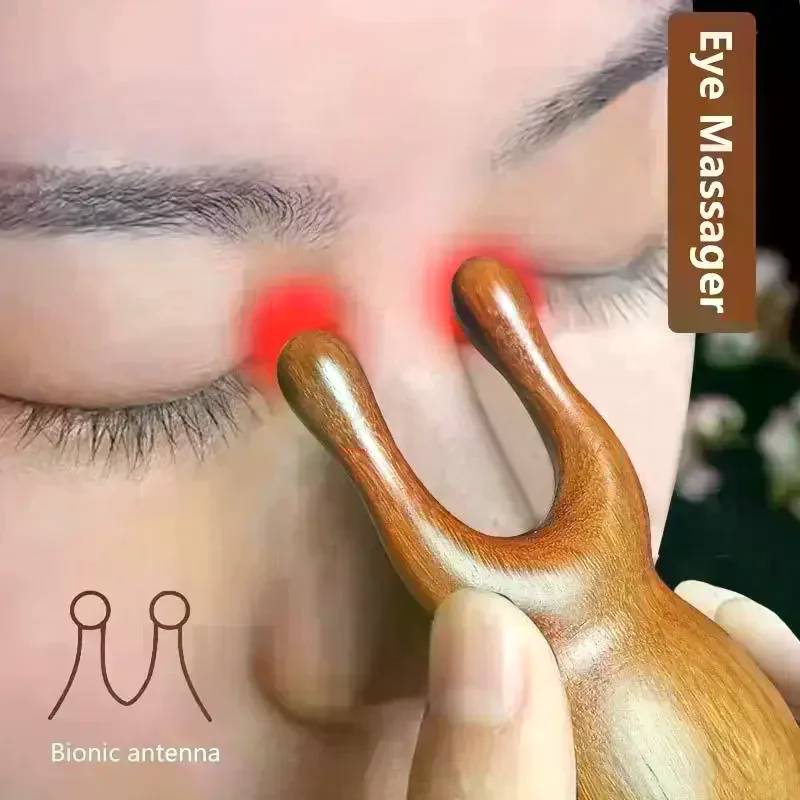 1/2Pcs Wooden Nose Gua Sha Massager Facial Massage Stick Pointing Massage Sandalwood Massage Tool For Guasha Scraping