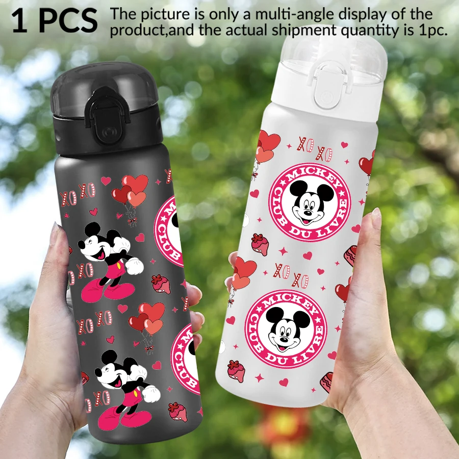 1 قطعة ديزني، ميكي، ميني نمط 26 أوقية زجاجة مياه بلاستيكية، كوب ماء رياضي خارجي عيد ميلاد/العودة إلى المدرسة