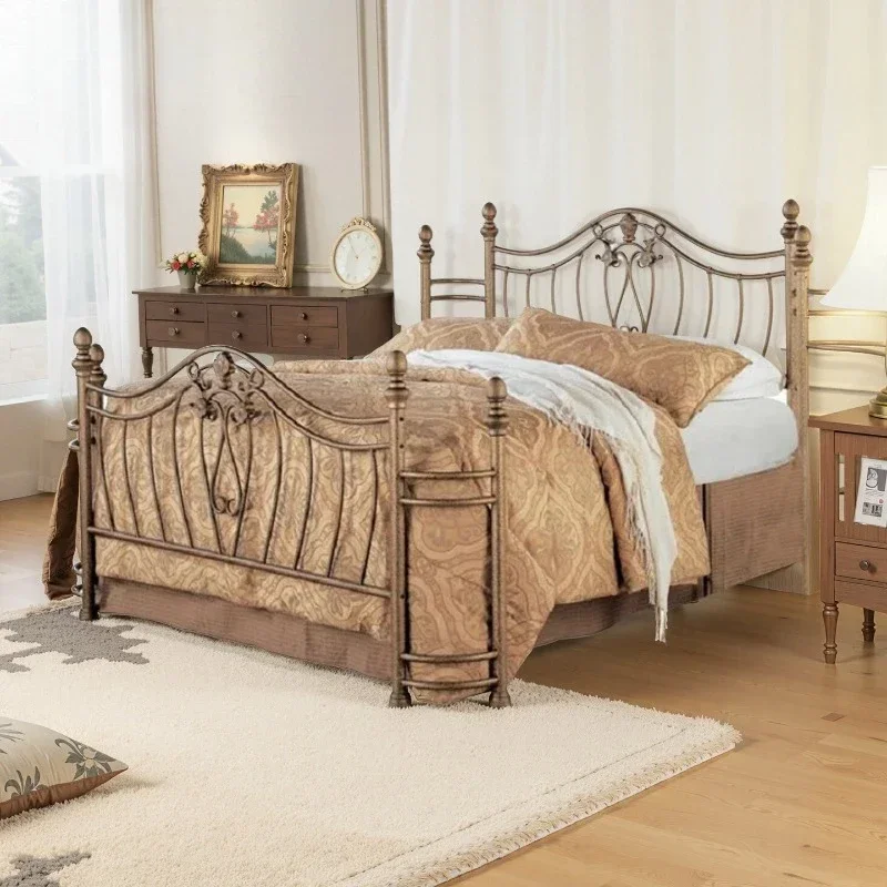 Bed wrought iron bed American, retro princess bed high-end double 1.8 meters