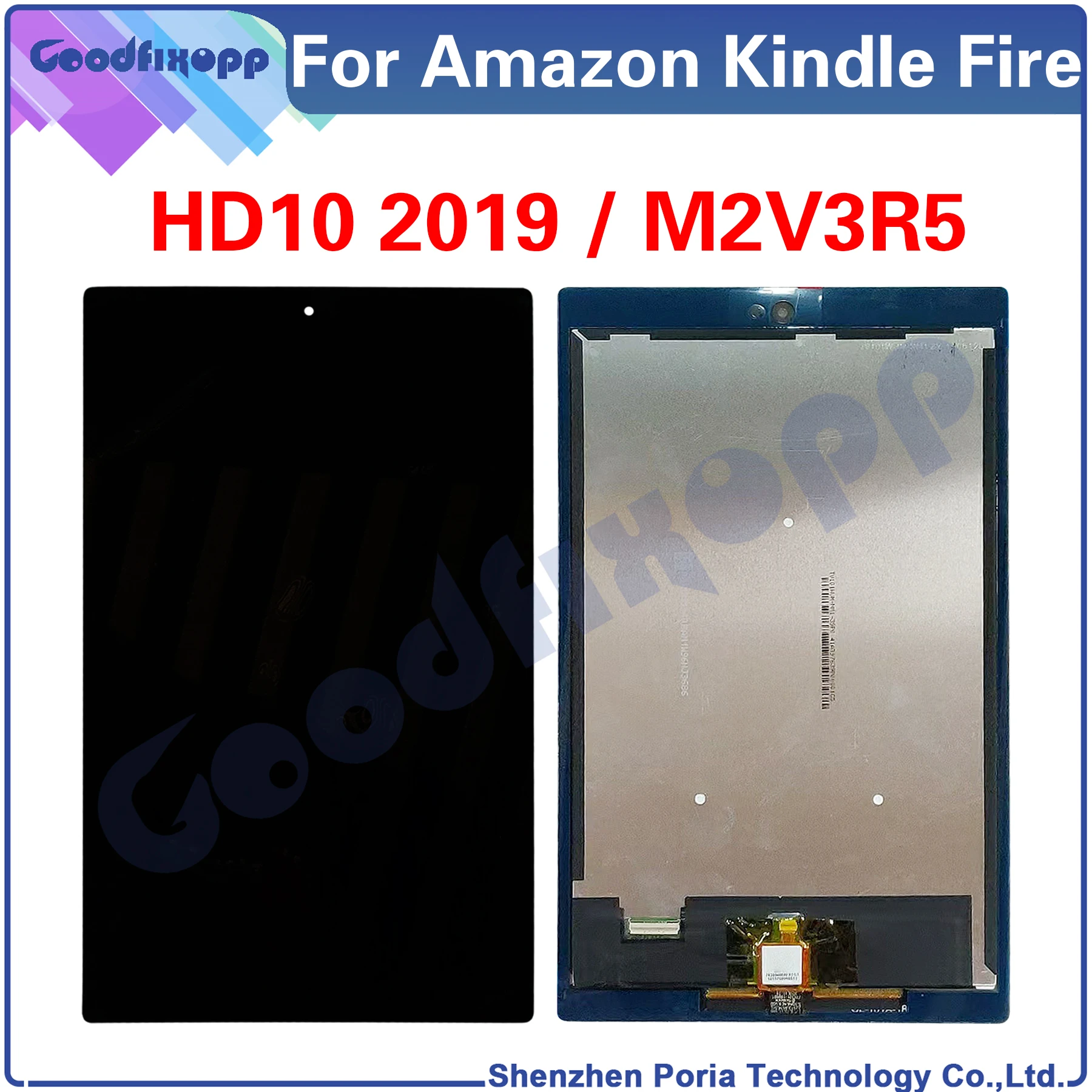 For Kindle Fire HD10 2019 LCD Display Touch Screen Digitizer Assembly For HD 10 9th Gen M2V3R5 Screen Replacement